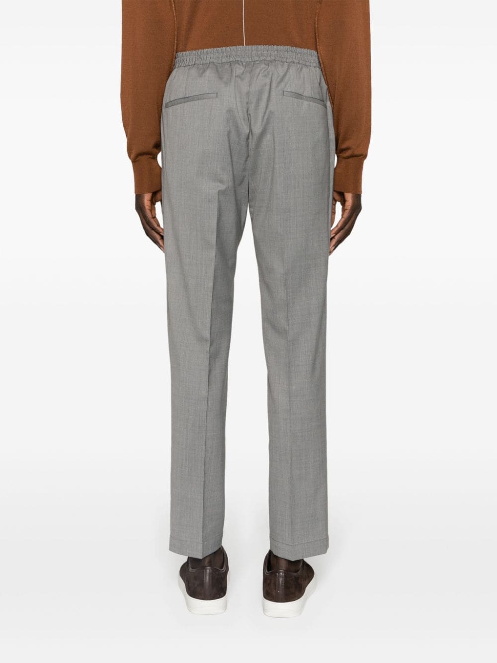 Grey Wimbledon tapered leg trousers men